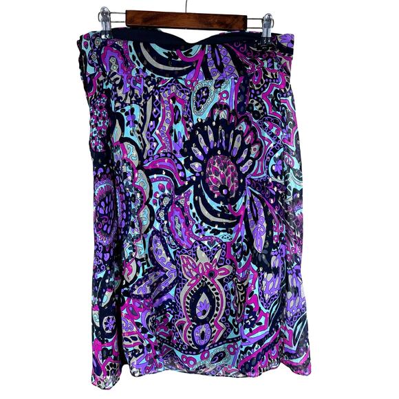 Tibi Strapless Paisley Print Silk Lurex Empire Babydoll Mini Dress Women's 6 NWT - Picture 3 of 10